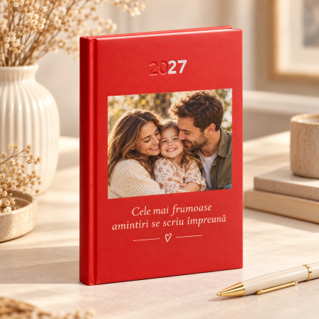 Agende A5 - Agenda A5 2027 personalizata cu fotografie si mesaj