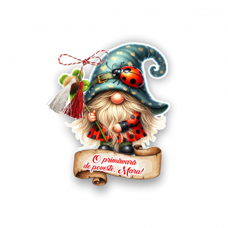 Martisor handmade model gnom