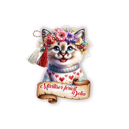 Martisoare - Martisor handmade model Pisica