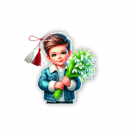 Martisoare - Martisor handmade model Ghiocei baiat