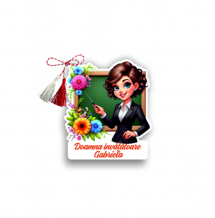 Martisoare - Martisor handmade model Doamna invatatoare