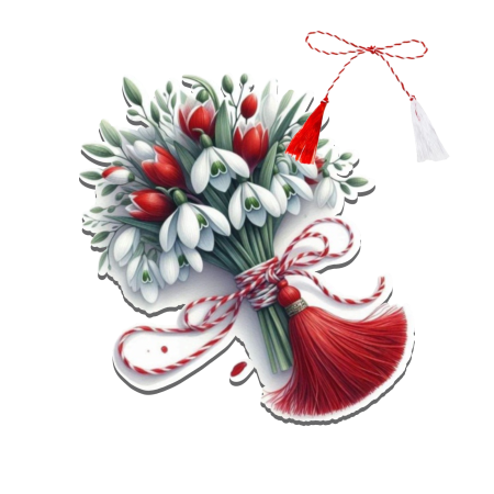 Martisoare - Martisor personalizat buchet ghiocei