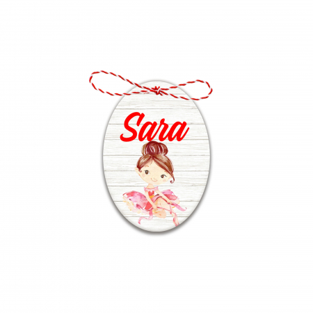 Martisoare - Martisor handmade cu nume balerina bruneta