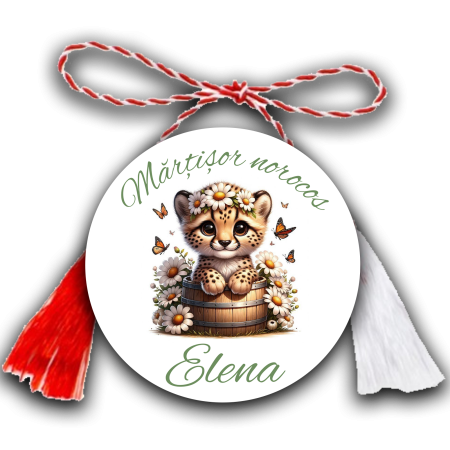 Martisoare - Martisor personalizat cu nume leopard
