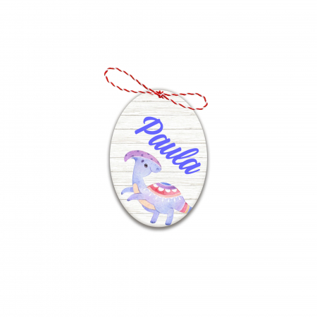 Martisoare - Martisor handmade cu nume dinozaur mov