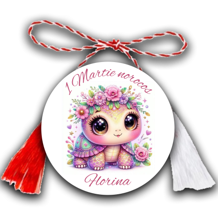 Martisoare - Martisor personalizat cu nume broasca testoasa