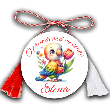 Martisoare - Martisor personalizat cu nume papagal