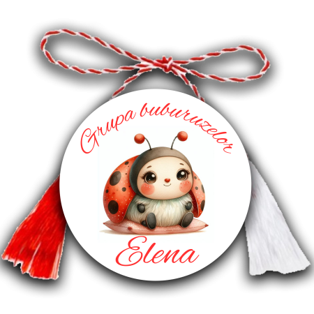 Martisoare - Martisor personalizat cu nume Grupa buburuzelor