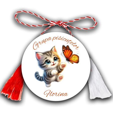 Martisoare - Martisor personalizat cu nume Grupa pisicutelor