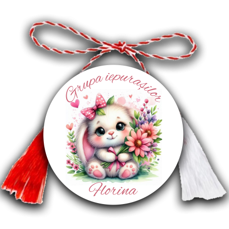 Martisoare - Martisor personalizat cu nume Grupa iepurasilor