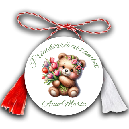 Martisoare - Martisor personalizat cu nume ursulet