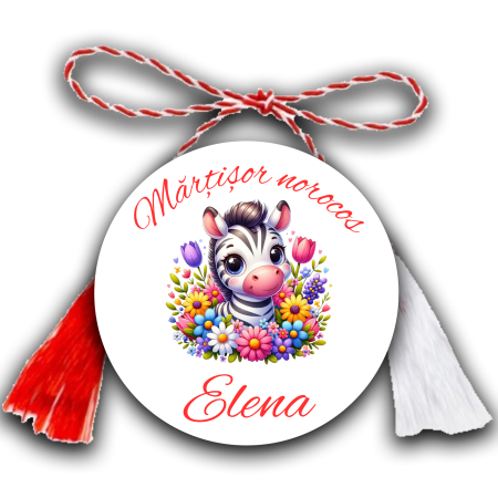 Martisoare - Martisor personalizat cu nume zebra
