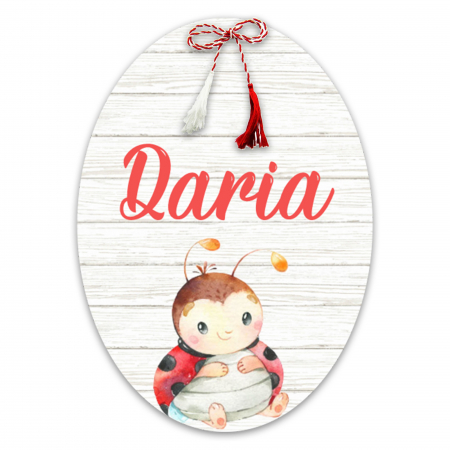 Martisoare - Martisor handmade cu nume model buburuza