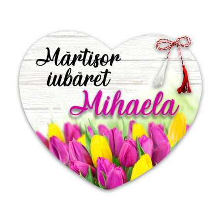 Martisoare - Martisor handmade cu nume model lalele
