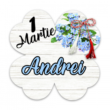 Martisoare - Martisor handmade cu nume model trifoi