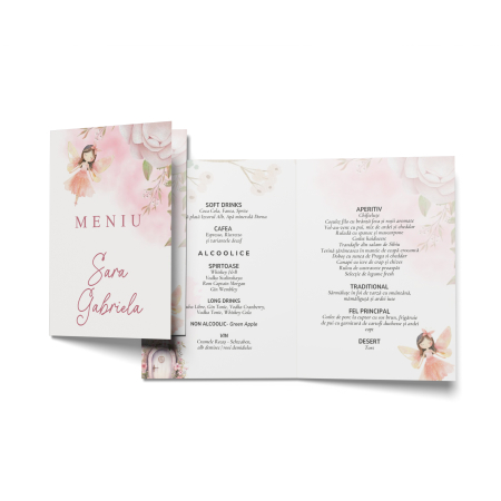 Meniuri de botez - Meniu personalizat de botez Enchanted Castle
