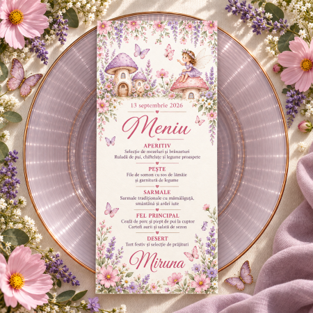 Meniuri de botez - Meniu personalizat de botez Padure Fermecata