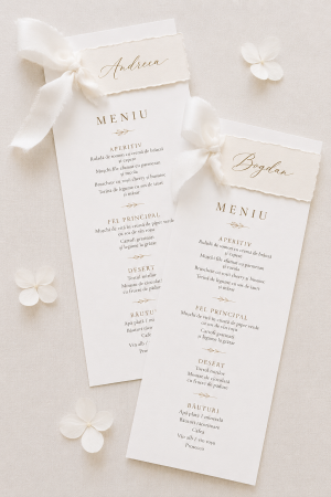 Meniuri Personalizate - Meniu personalizat de nunta Luxury Tag