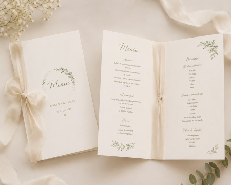 Meniuri Personalizate - Meniu personalizat de nunta Olive Garden