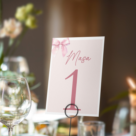 Numere de masă pentru botez - Numar de masa botez Baby Rose Tale