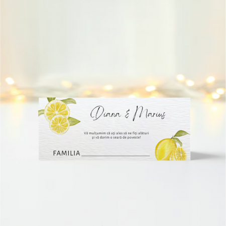 Plicuri bani nunta - Plic bani nunta personalizat Lemon Fantasy