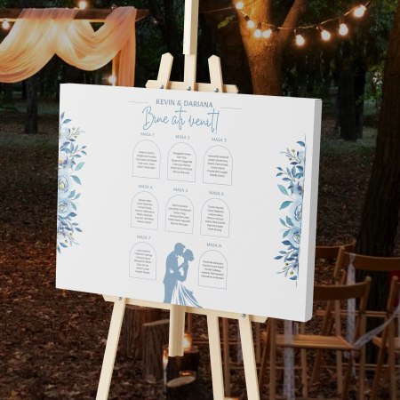 Opis- Asezare la mese - Opis- asezare la mese personalizat Blue wedding