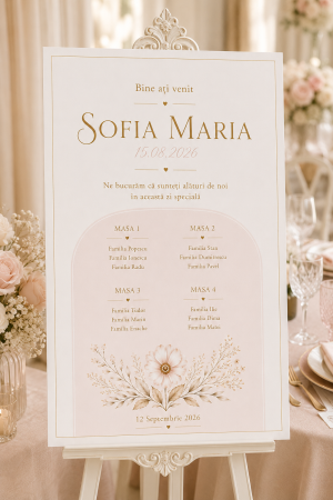 Opis de botez - Opis botez personalizat Rose Ivory