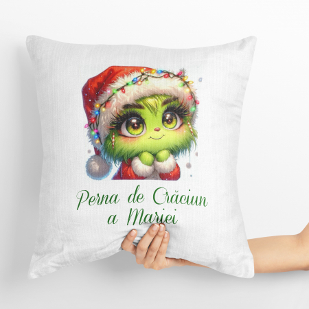 Perne personalizate - Perna personalizata de Craciun Grinch