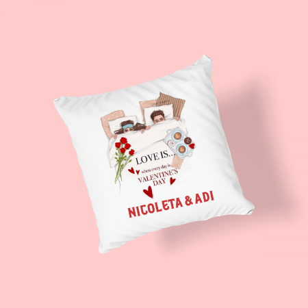 Perne personalizate - Perna personalizata cu text Valentine Day