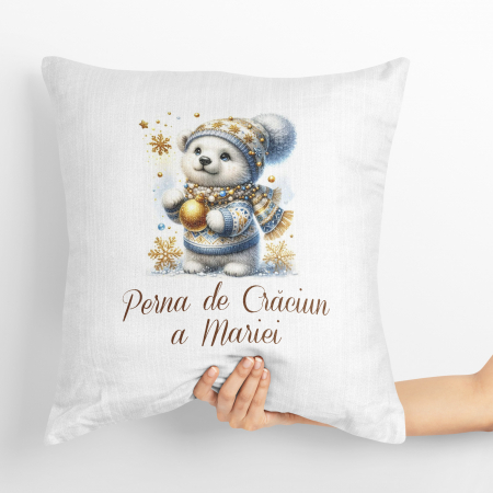 Perne personalizate - Perna personalizata de Craciun Urs Polar