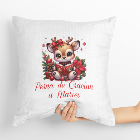 Perne personalizate - Perna personalizata de Craciun Ren