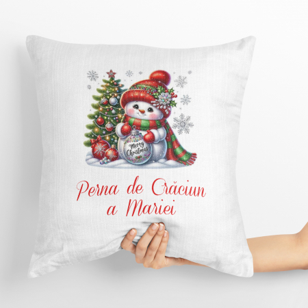 Perne personalizate - Perna personalizata de Craciun Om de zapada