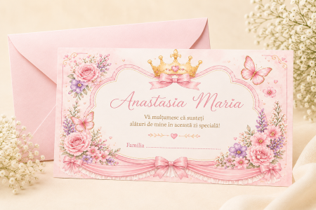 Plicuri de bani pentru botez - Plic bani botez personalizat Baby Aurora