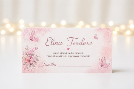 Plicuri de bani pentru botez - Plic bani botez personalizat Pink Dreams