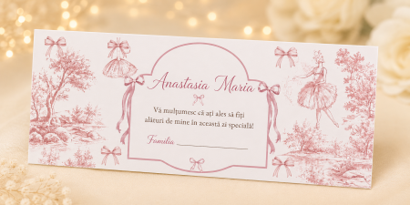 Plicuri de bani pentru botez - Plic bani botez personalizat Princess Carriage