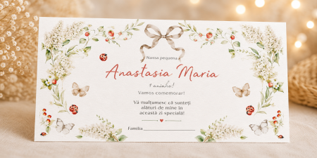 Plicuri de bani pentru botez - Plic bani botez personalizat Ladybug