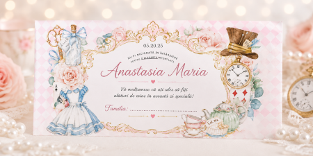 Plicuri de bani pentru botez - Plic bani botez personalizat Alice