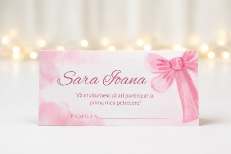 Plicuri de bani pentru botez - Plic bani botez personalizat Bow