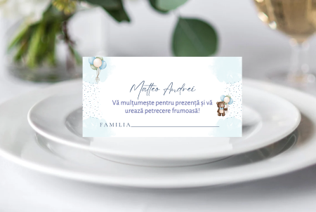 Plicuri de bani pentru botez - Plic bani botez personalizat Frosty Bear Snow