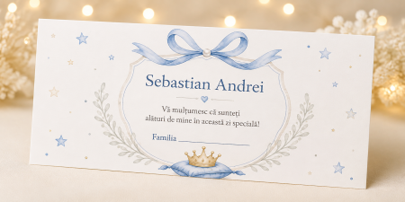 Plicuri de bani pentru botez - Plic bani botez personalizat Tiny Gentleman