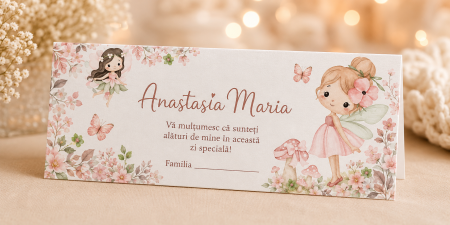 Plicuri de bani pentru botez - Plic bani botez personalizat Fairytale