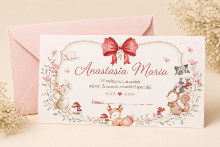 Plicuri de bani pentru botez - Plic bani botez personalizat Baby Belle