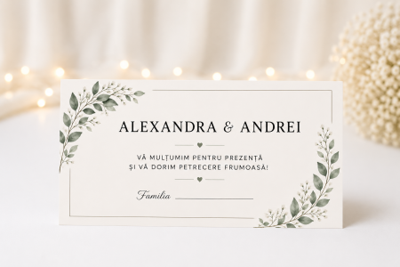 Plicuri bani nunta - Plic bani nunta personalizat Wreath