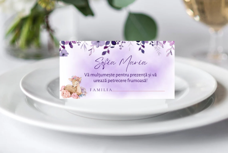 Plicuri de bani pentru botez - Plic bani botez personalizat Baby Deer Charm