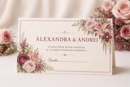 Plicuri bani nunta - Plic bani nunta personalizat Bouquet