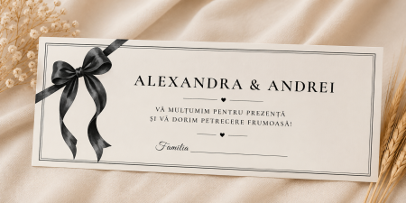 Plicuri bani nunta - Plic bani nunta personalizat Black Bow