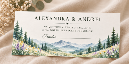 Plicuri bani nunta - Plic bani nunta personalizat Mountains