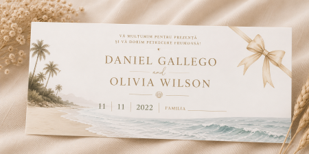 Plicuri bani nunta - Plic bani nunta personalizat Seaside