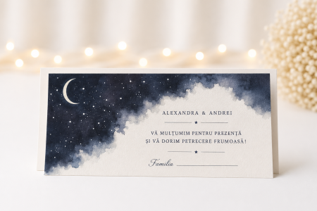 Plicuri bani nunta - Plic bani nunta personalizat Nightsky