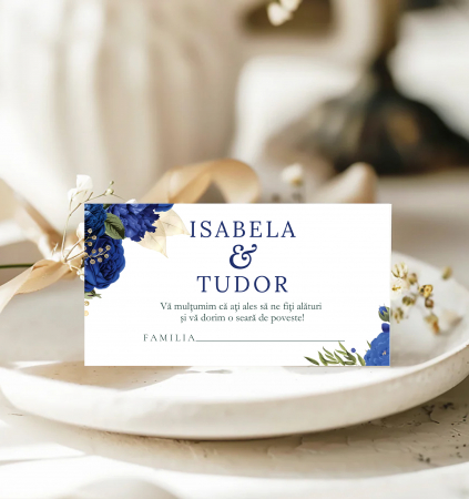 Plicuri bani nunta - Plic bani nunta personalizat Blue Roses